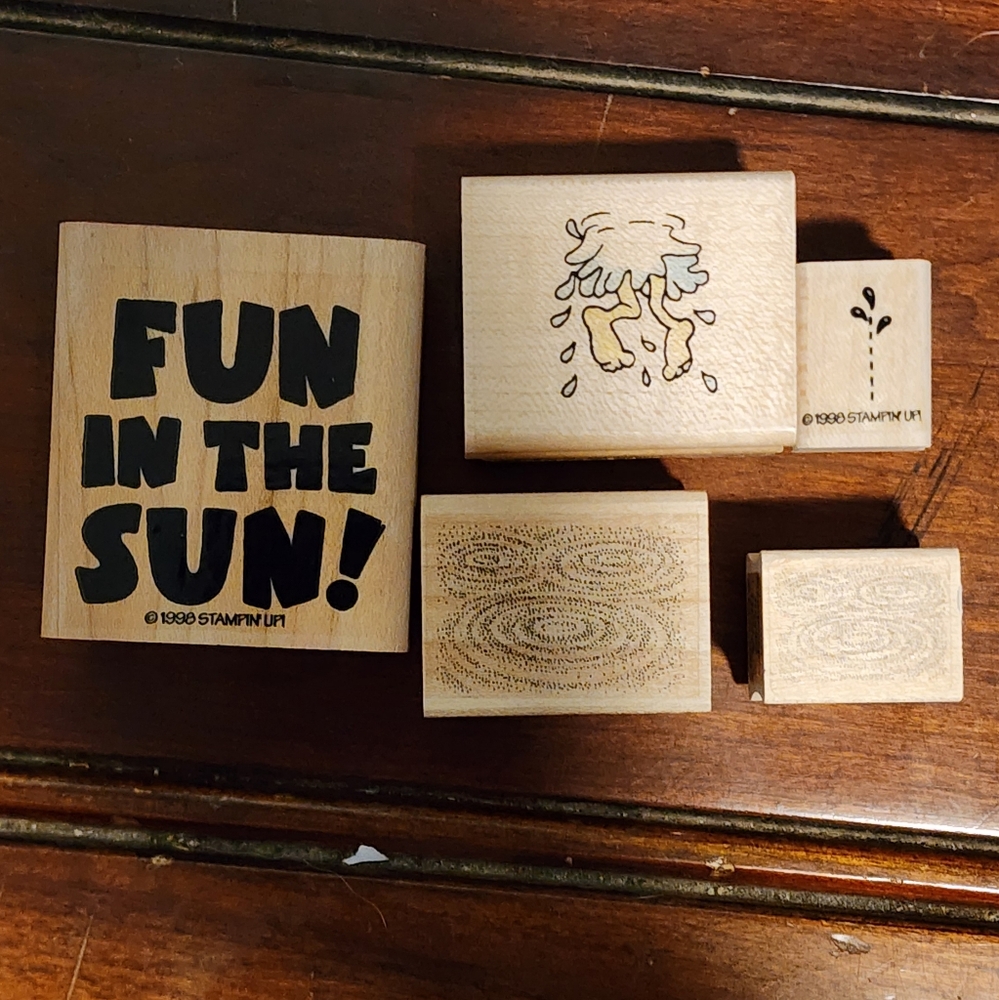 1 Set Of 19" Fun In Sun Stamps - Picture 2 of 10
